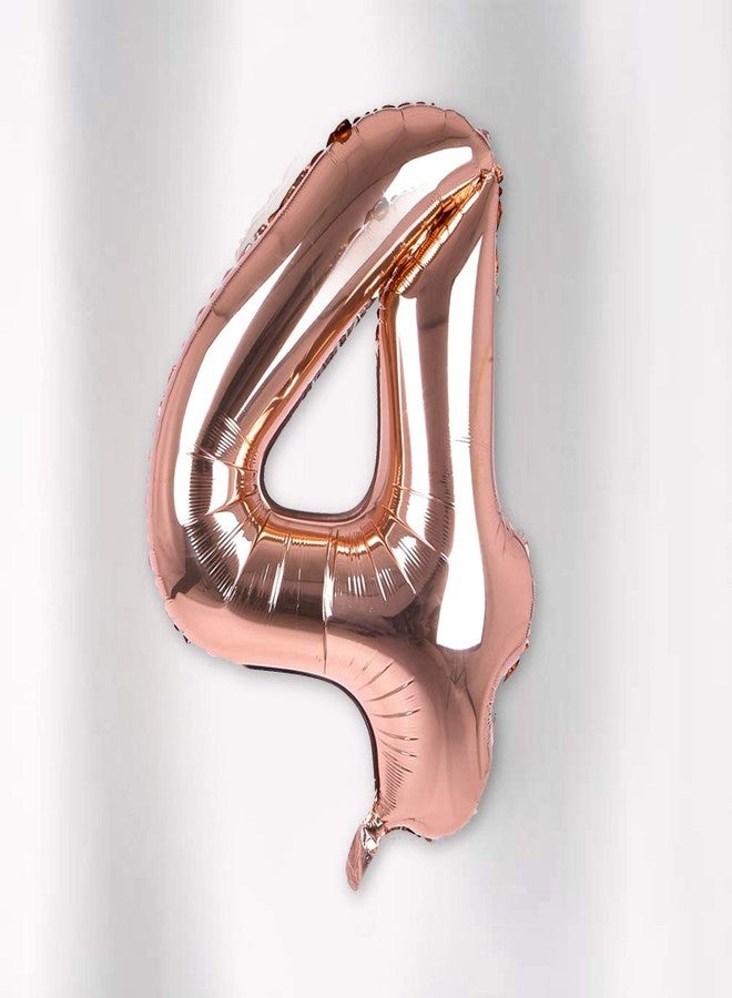 AMFIN Number Foil Balloon - Rose Gold (4 Number) - Image 1